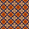 Mexican stylized talavera tiles seamless pattern in blue and yellow, vector