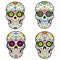 Mexican Sugar skulls, Day of the dead vector illustration on white background