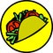 Mexican taco vector illustration