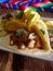 Mexican tacos with nachos