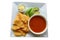 Mexican tomato soup called Azteca soup or tortilla soup
