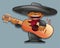 Mexican traditional cartoon mariachi