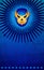 Mexican wrestler mask poster - card - template