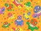 Mexican Wrestlers Seamless Pattern