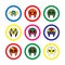 Mexican wrestling masks icon on a white background