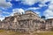 Mexico.1000 pillars complex at Chichen Itza.Cityscape in a sunny day