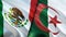 Mexico and Algeria flags. 3D Waving flag design. Mexico Algeria flag, picture, wallpaper. Mexico vs Algeria image,3D rendering.