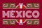 Mexico Aztec Maya lines elements design flag colors