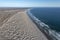 Mexico baja california sur sand dunes aerial pacific ocean beach aerial landscape