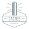 Mexico cactus logo, simple gray style