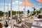 Mexico, Cancun. Group of young people relaxing and sunbathing in the pool. Cancun Grand Pyramid entertaining c