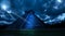 Mexico. Chichen Ittsa. Kukulkan\'s pyramid in a mystical moonlight