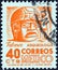 MEXICO - CIRCA 1950: A stamp printed in Mexico shows Sculpture, Tabasco, circa 1950.