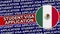 Mexico Circular Flag with Student Visa Application Titles