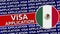 Mexico Circular Flag with Visa Application Titles