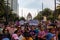 MEXICO CITY, MEXICO - 03/08/2020: Several feminist protesters participate in a protest against gender violence against women after