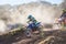 Mexico City, Mexico - January 25, 2019. Motorbiker during training