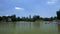 Mexico City, Mexico-July 2014: People enjoying a trip in a recreational boat in the Chapultepecs lake.