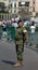 Mexico City, Mexico - November 24, 2015: Mexican Army Guard in Zocalo Square, Mexico City