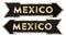Mexico Directional Traffic Sign Vintage