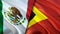 Mexico and East Timor flags. 3D Waving flag design. Mexico East Timor flag, picture, wallpaper. Mexico vs East Timor image,3D