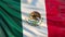 Mexico flag. 3d illustration of waving flag of Mexico