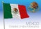 Mexico flag and coat of arms, United Mexican States