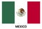 Mexico flag design vector