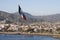 Mexico flag at Ensenada port