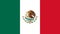 Mexico flag in official colors and with aspect ratio of 4:7