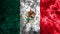 Mexico grunge flag on old dirty wall