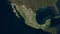 Mexico highlighted. High-res satellite