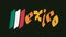 Mexico letters with Mexican flag color symbol