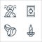 Mexico line icons. linear set. quality vector line set such as candle, coffee beans, rug