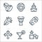 mexico line icons. linear set. quality vector line set such as tequila, margarita, cross, burrito, drum, corn, temple, wrestling