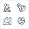 Mexico line icons. linear set. quality vector line set such as wrestling, traditional, coffee beans