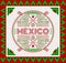 Mexico Maya Aztec emblem elements design flag colors