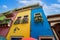 Mexico, Monterrey, colorful historic buildings in the center of the old city, Barrio Antiguo, a famous tourist