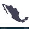 Mexico - North America Countries Map Icon Vector Logo Template Illustration Design. Vector EPS 10.