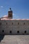 Mexico Oaxaca Santo Domingo monastery courtyard view with church