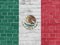 Mexico Politics Concept: Mexican Flag Wall