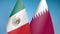 Mexico and Qatar two flags