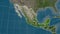 Mexico - satellite. Composition, borders