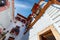 Mexico, Scenic Taxco colonial architecture and cobblestone narrow streets in historic city center near Santa Prisca