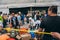 MEXICO - SEPTEMBER 20: People volunteering at a collection center to gather provisions and supplies for the earthquake victims