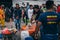 MEXICO - SEPTEMBER 20: People volunteering at a collection center to gather provisions and supplies for the earthquake victims