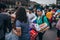 MEXICO - SEPTEMBER 20: People volunteering at a collection center to gather provisions and supplies for the earthquake victims