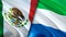 Mexico and Sierra Leone flags. 3D Waving flag design. Mexico Sierra Leone flag, picture, wallpaper. Mexico vs Sierra Leone image,