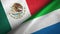 Mexico and Sierra Leone two flags textile cloth, fabric texture