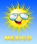 Mexico Sun Smiling Means Sunny 3d Illustration